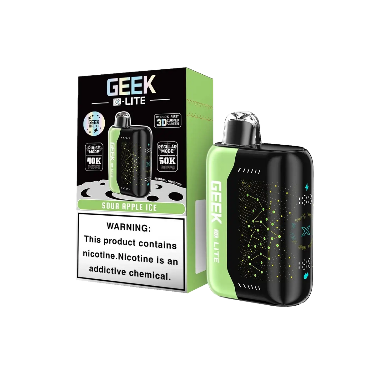 Geek X-Lite 50K Puffs Sour Apple Ice