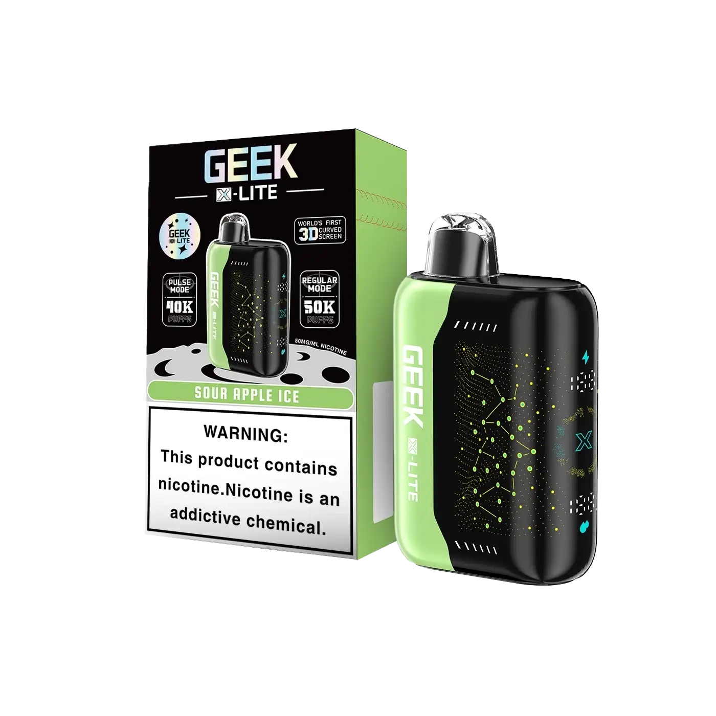 Geek X-Lite 50K Puffs Sour Apple Ice