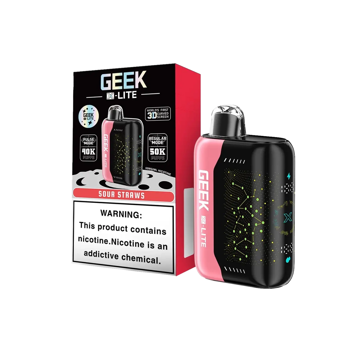 Geek X-Lite 50K Puffs Sour Straws