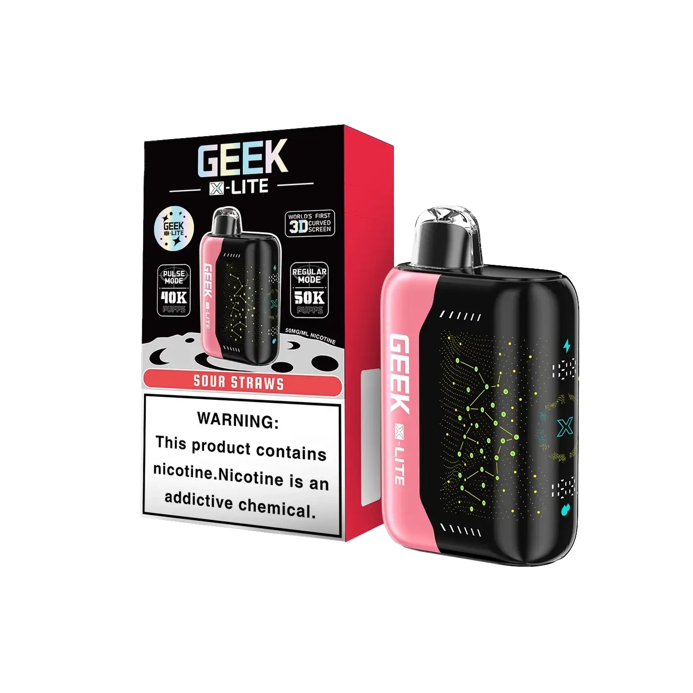 Geek X-Lite 50K Puffs Sour Straws