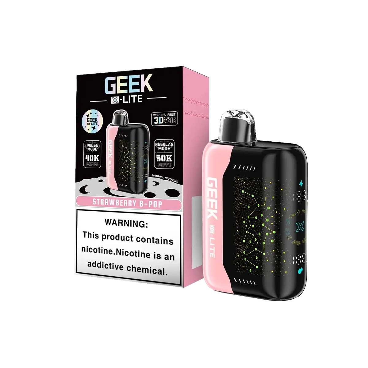 Geek X-Lite 50K Puffs Strawberry B-POP