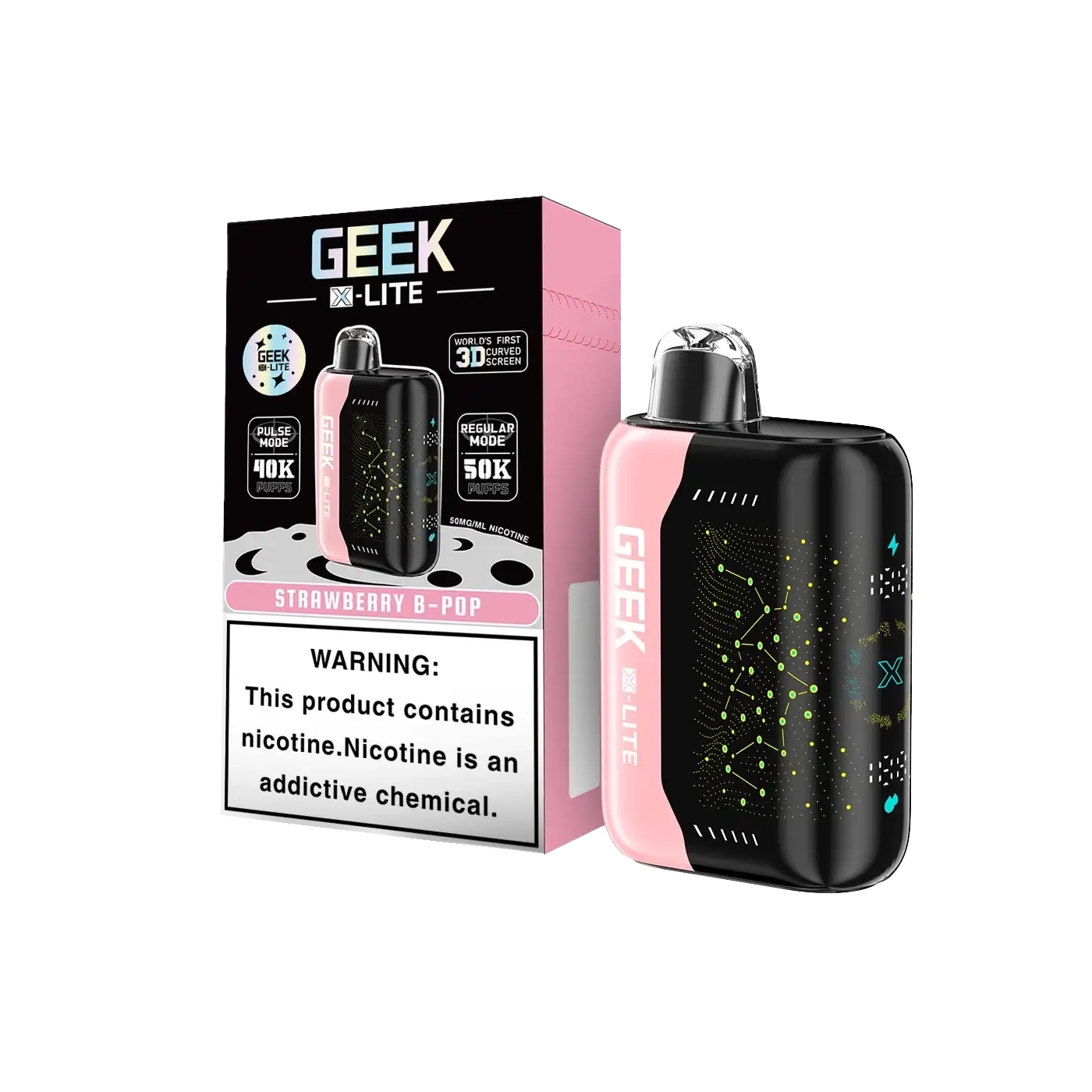 Geek X-Lite 50K Puffs Strawberry B-POP